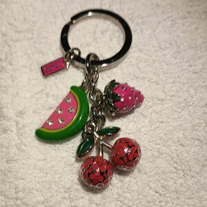 coach watermelon strawberry cherry key ring